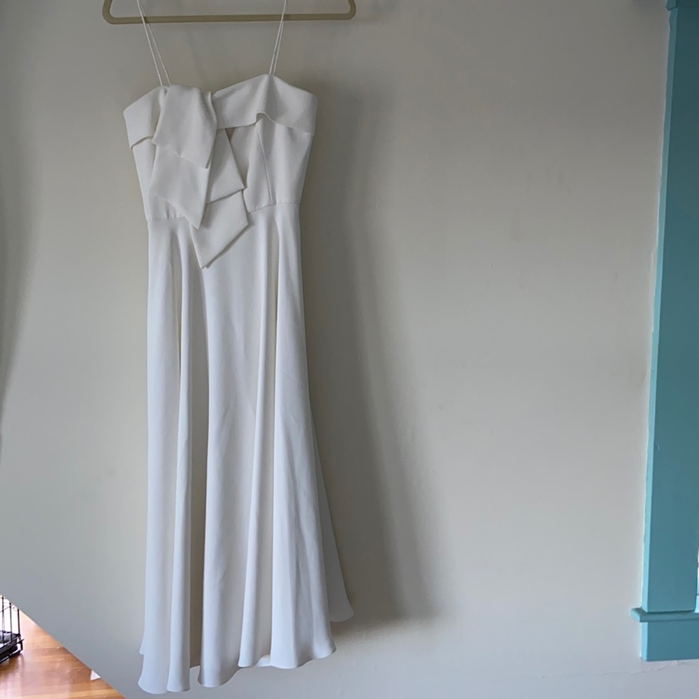 Jay Godfrey white dress with bow